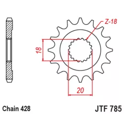 Pignon JT SPROCKETS acier standard 785 - 428