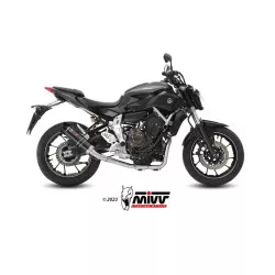 Ligne complète MIVV GP inox brossé noir Yamaha MT-07 2021-2024