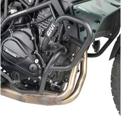 Crash bar tubulaires spécifiques acier, noirs, TN8717 GIVI - Benelli TRK702 / TRK702X 2023 et +