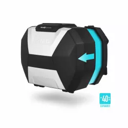 Valises latérales moto extensible SHAD SH38X eXpandable, aluminium