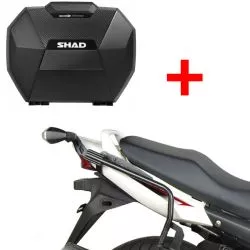 Pack valises Shad SH38X carbone + supports 3P - Suzuki Bandit GSF650 N/S, GSX650F, GSF1200 / S, GSX1250 N/FA, GSF1250