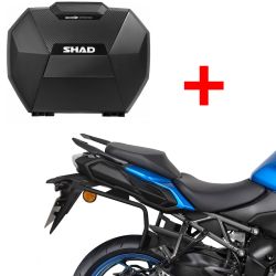 Pack valises Shad SH38X carbone + supports 3P pour Suzuki GSXS1000GT 2022 et +