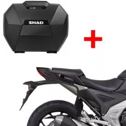 Pack valises Shad SH38X carbone + supports 3P pour Honda NC750X 2021 et +