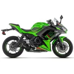 Ligne complète inox ARROW 71965AKN avec silencieux INDY RACE aluminium dark (noir) pour Kawasaki Ninja 650 et Z650 2023 et +