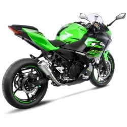 Échappement silencieux Slip-On LeoVince LV-10 inox pour Kawasaki Z400 2019 et +, Ninja 400 2018 et +