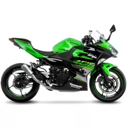 Échappement silencieux Slip-On LeoVince LV-10 inox pour Kawasaki Z400 2019 et +, Ninja 400 2018 et +