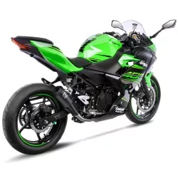 Échappement silencieux Slip-On LeoVince LV-10 inox FULL BLACK pour Kawasaki NInja 400,2018 et +, Z400 2019 et +
