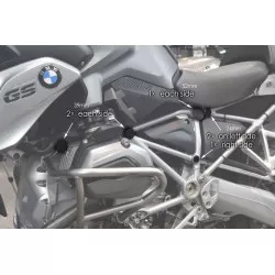 Set de bouchons de cadre BMW R1200GS LC / Adventure 2013 et +