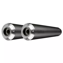 Échappement silencieux Slip-On LeoVince universel CLASSIC RACER BLACK EDITION DROIT ET GAUCHE, Ø 50