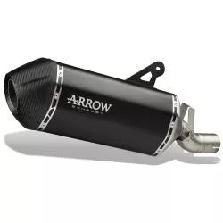 Silencieux SONORA ARROW 72512SKN Titanium "Dark" noir embout carbone pour Honda CRF1100L Africa Twin 2024 et +