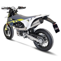 Échappement silencieux Slip-On LeoVince LV ONE EVO inox pour Husqvarna 701 Supermoto, 701 Enduro / LR 2017 et +