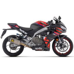 Ligne complète homologuée ARROW 71968PT avec silencieux Pista en titane et Collecteur inox - Aprilia RS 457 2024 et +