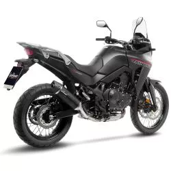 Échappement silencieux Slip-On LeoVince LV ONE EVO BLACK EDITION inox noir pour Honda 750 Transalp 2023 et +