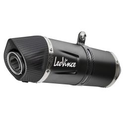 Échappement silencieux Slip-On LeoVince LV ONE EVO BLACK EDITION inox noir pour Honda 750 Transalp 2023 et +