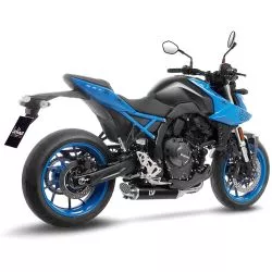 Échappement Ligne complète racing LeoVince LV RACE inox noir, sortie courte, pour Suzuki GSX8S 2023 et +
