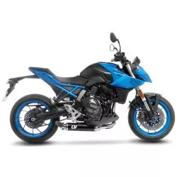 Échappement Ligne complète racing LeoVince LV RACE inox noir, sortie courte, pour Suzuki GSX8S 2023 et +