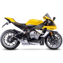 Échappement silencieux Slip-On LeoVince LV-10 inox BLACK EDITION pour Yamaha YZF R1 / M 2015 et +