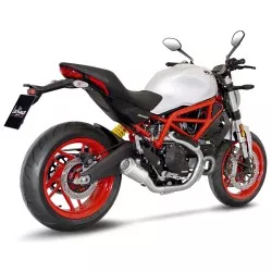 Échappement silencieux Slip-On LeoVince LV-10 inox pour Ducati Monster 797, Scrambler 800 Café racer / Classic / Full Throttle /