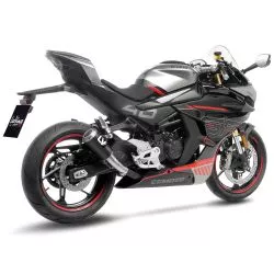 Échappement silencieux Slip-On LeoVince LV-10 Carbone - CF MOTO 450 SS / SR 2023 et +