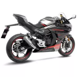 Échappement silencieux Slip-On LeoVince LV-10 acier inox - CF MOTO 450 SS / SR 2023 et +