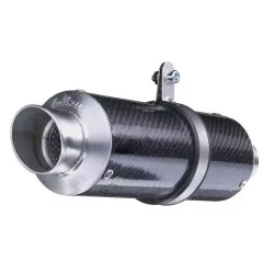 Échappement silencieux Slip-On LeoVince universel GP CORSA Racing inox, sortie pipette, Ø 54