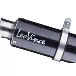 Échappement silencieux Slip-On LeoVince universel GP CORSA Racing inox, sortie pipette, Ø 54