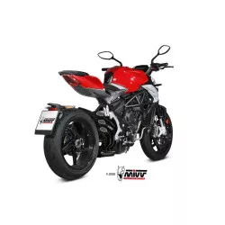 Silencieux MIIVV Speed Edge inox brossé noir pour MV Agusta Brutale 800 RR 2017-2024