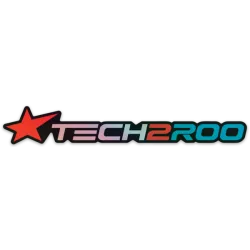 Stickers logo TECH2ROO holographiques version carrée