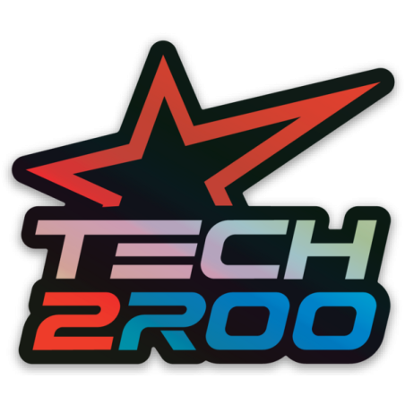 Stickers logo TECH2ROO holographiques  version carrée