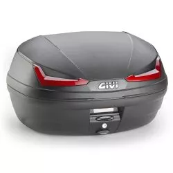 Top Case MONOLOCK GIVI E455 SIMPLY IV 45 litres noir, catadioptres rouges avec platine et kit fixation