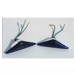 Mini répétiteurs (complément clignotants) triangulaires bleus à ampoules Ermax	