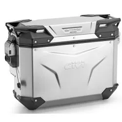Valise latérale DROITE GIVI MONOKEY Trekker OUTBACK EVO SMART, en aluminium, 33 litres, sans barillet, avec dégagement échappeme