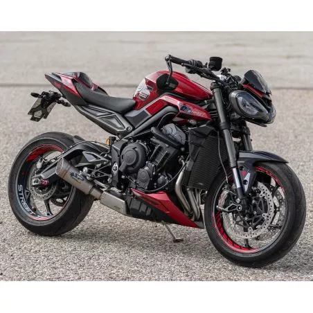 Ligne complète Spark homologuée, silencieux GRID-O, passage bas - Triumph Dtreet Triple 765 R / RS / Edition Moto2 2023 et +