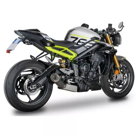 Ligne complète Spark homologuée, silencieux GRID-O, passage bas - Triumph Dtreet Triple 765 R / RS / Edition Moto2 2023 et +