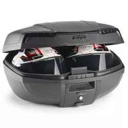 Top Case MONOLOCK GIVI E46 RIVIERA BLACK, 46 litres noir avec coque noire et catadioptres fumés