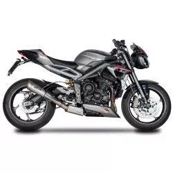 Demi ligne Spark, passage latéral haut, chambre insonorisante + silencieux GRID-O homologué - Triumph Street Triple 765 RS/R/S 2