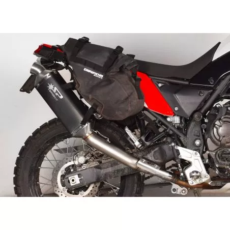 Silencieux Spark DAKAR finition Dark Style + raccord, position latérale haute homologué - Yamaha 700 Ténéré 2019-2021 