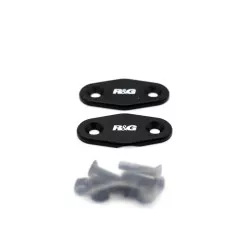 Cache orifices rétroviseur R&G RACING noir pour Aprilia RS 125 2021-2023
