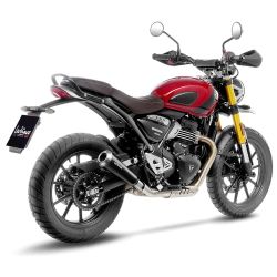 Échappement silencieux racing Slip-On LeoVince GP ONE Inox pour Triumph Speed 400 et Scrambler 400X