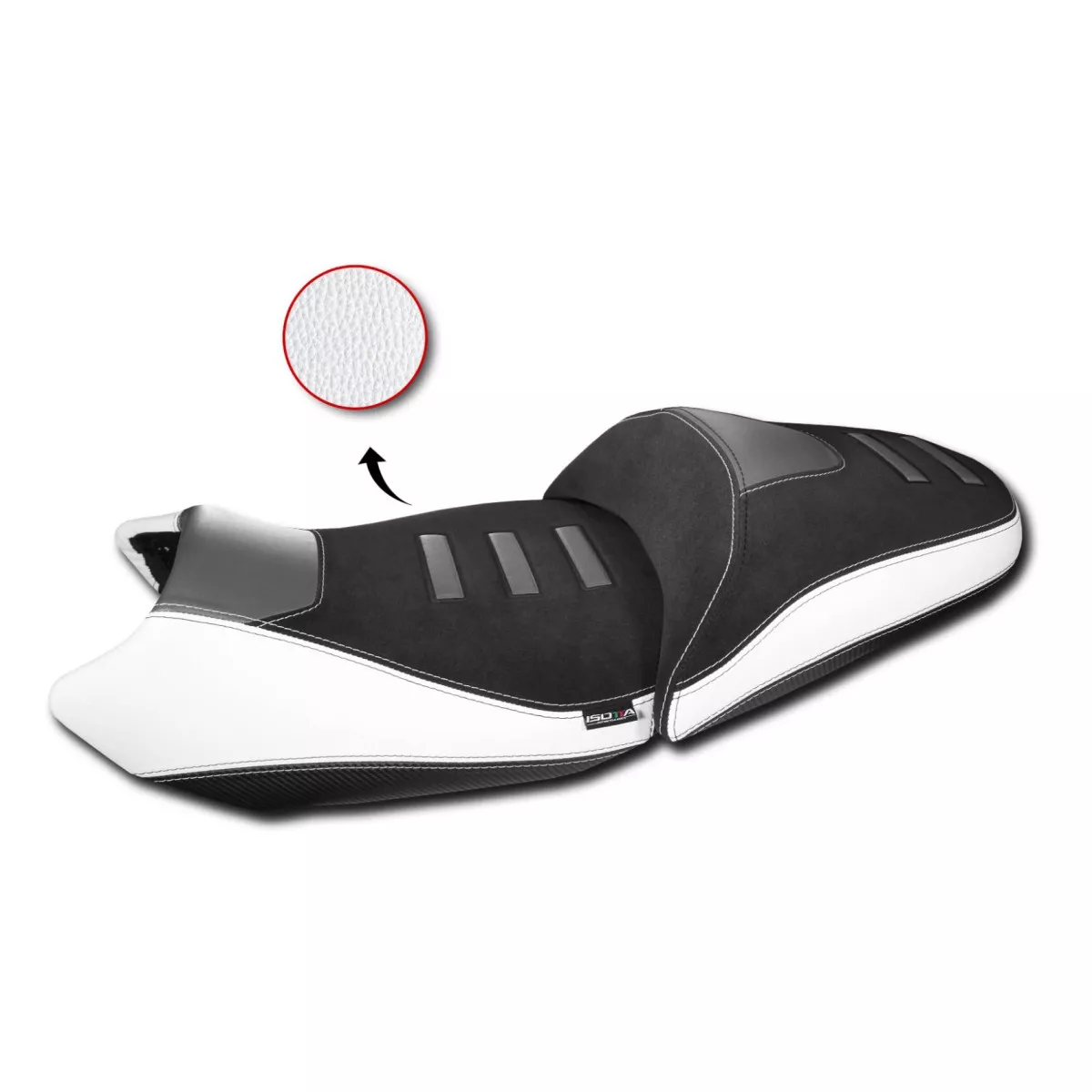 Selle MVTEK SHINE Blanche/Grise – Hyper Confort – Neuve Sous Emballage