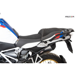 Selle confort Isotta couleur BLANC BLEU ROUGE pour BMW R 1200 / 1250 GS et GS Adventure