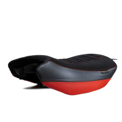 Selle confort Isotta couleur NOIR ROUGE pour Benelli TRK 502 2017-2023