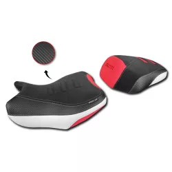 Selle confort Isotta couleur NOIR ROUGE pour Benelli TRK 702 2023 et +