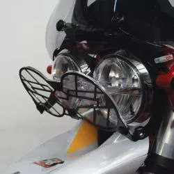 Grille de protection de phare Isotta en acier noir - Moto Guzzi V85 TT 2019-2022