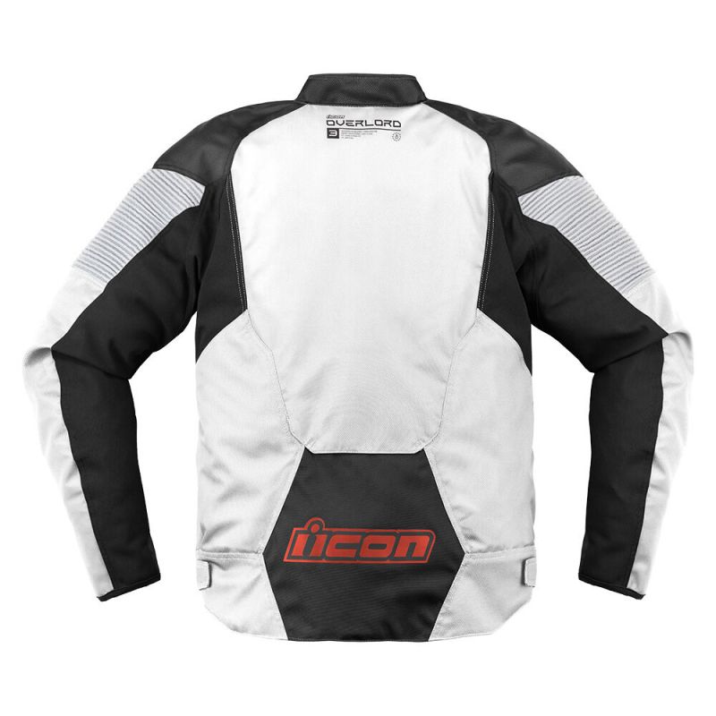 Blouson moto ICON Overlord3 blanc Tech2Roo