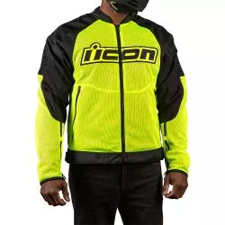 Blouson moto ICON Overlord3 Mesh Jaune Haute Visibilité