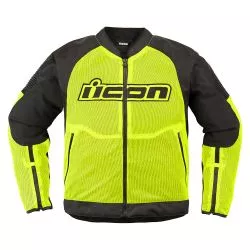 Blouson moto ICON Overlord3 Mesh Jaune Haute Visibilité
