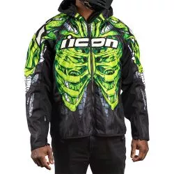 Blouson moto ICON Manik'R Vert (phosphorescent)