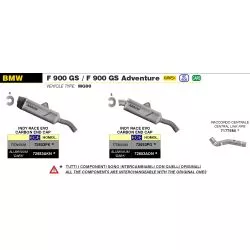 Raccord central Racing ARROW 71776MI non catalysé pour BMW F900GS / Adventure 2024 et +