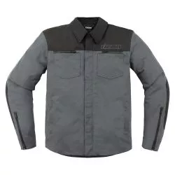 Blouson moto ICON Upstate Canvas CE Gris